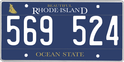 RI license plate 569524