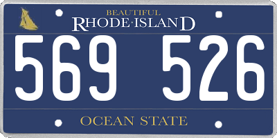 RI license plate 569526