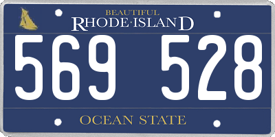 RI license plate 569528