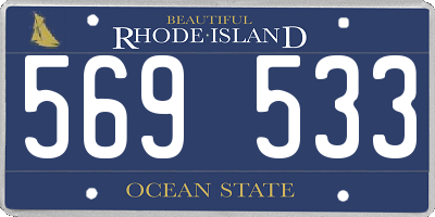 RI license plate 569533