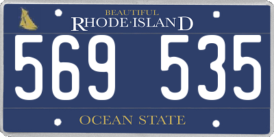 RI license plate 569535