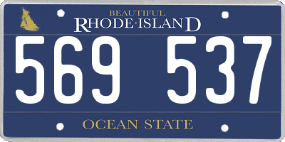 RI license plate 569537