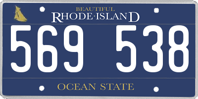 RI license plate 569538
