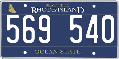 RI license plate 569540