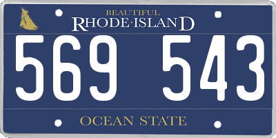 RI license plate 569543
