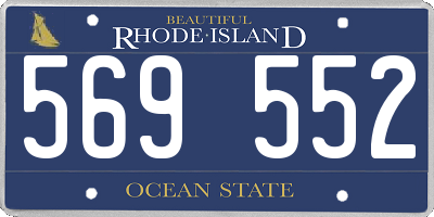 RI license plate 569552