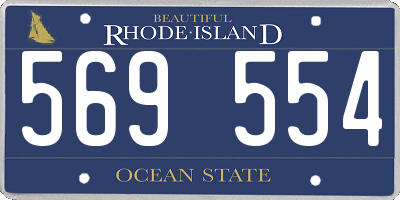 RI license plate 569554