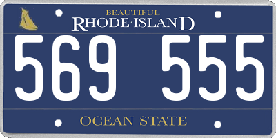 RI license plate 569555