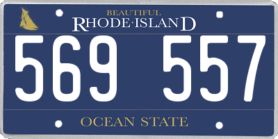 RI license plate 569557