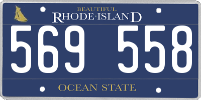 RI license plate 569558
