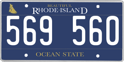 RI license plate 569560