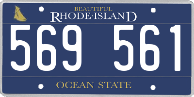RI license plate 569561