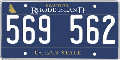 RI license plate 569562