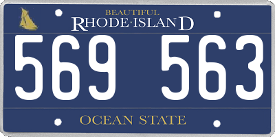 RI license plate 569563