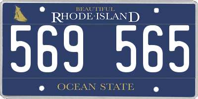 RI license plate 569565