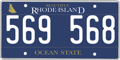 RI license plate 569568