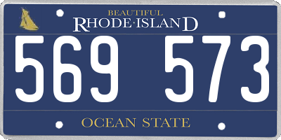 RI license plate 569573