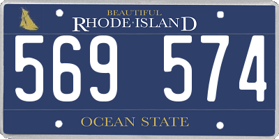 RI license plate 569574