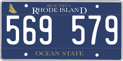 RI license plate 569579
