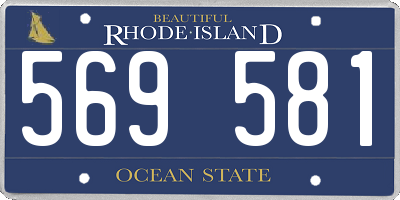 RI license plate 569581