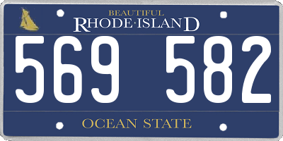 RI license plate 569582