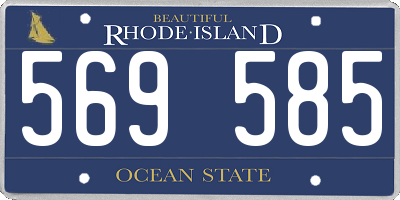 RI license plate 569585