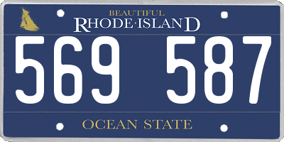 RI license plate 569587