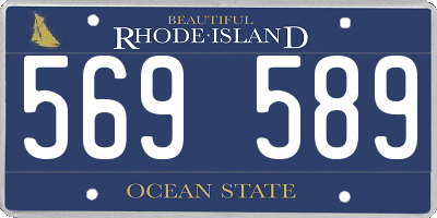RI license plate 569589