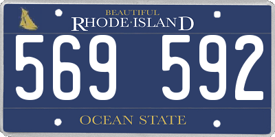 RI license plate 569592