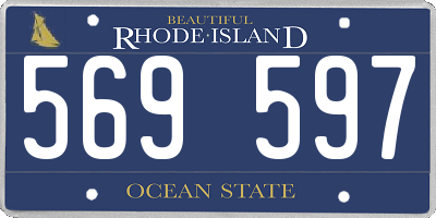 RI license plate 569597