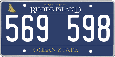 RI license plate 569598