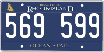 RI license plate 569599