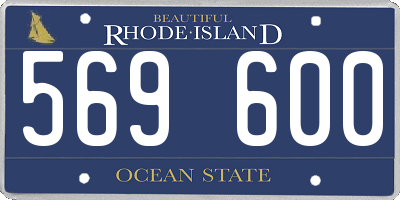 RI license plate 569600