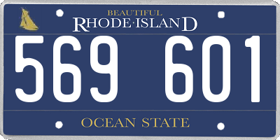 RI license plate 569601
