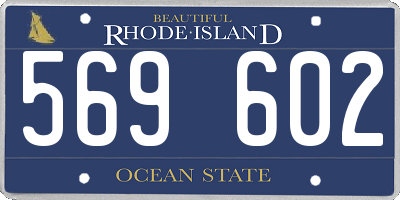 RI license plate 569602