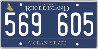 RI license plate 569605