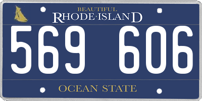 RI license plate 569606
