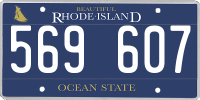 RI license plate 569607