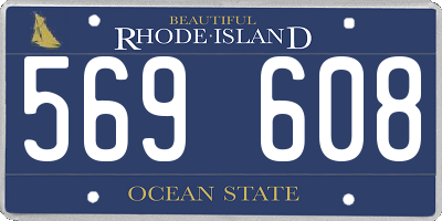 RI license plate 569608