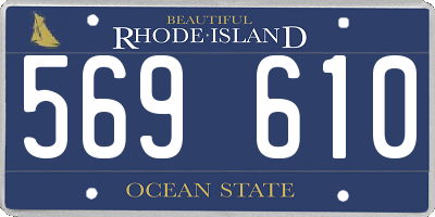 RI license plate 569610