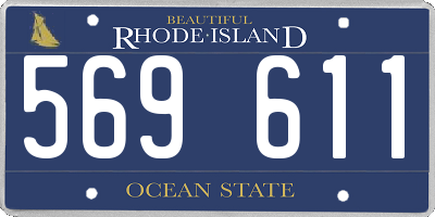 RI license plate 569611