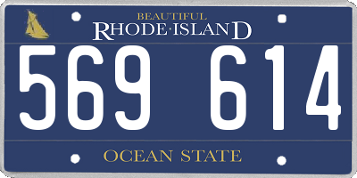 RI license plate 569614