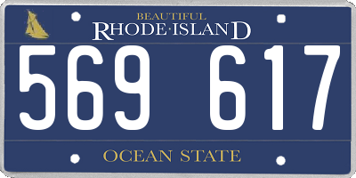RI license plate 569617