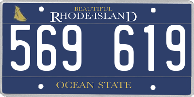 RI license plate 569619