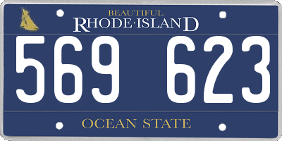 RI license plate 569623