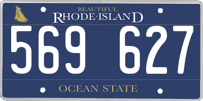 RI license plate 569627