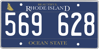RI license plate 569628