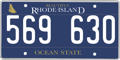 RI license plate 569630