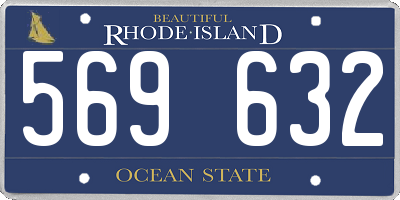 RI license plate 569632