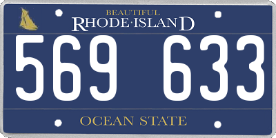 RI license plate 569633